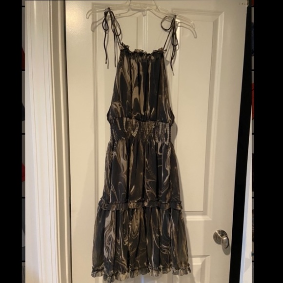 Banana republic brown tan and black midi dress - Picture 3 of 4